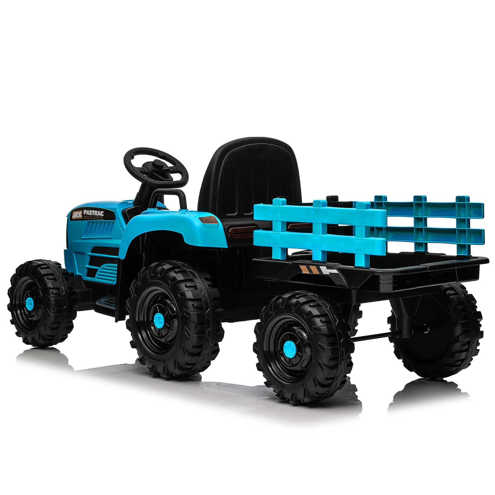 24V 400W Ride on Tractor W/ Trailer Remote Control Electric Car for Kids Ages 3+