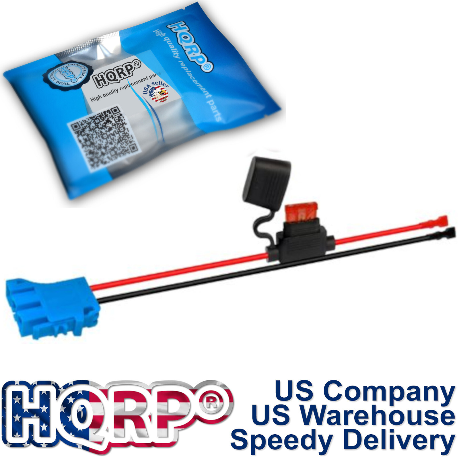 2-Pack HQRP Wire Harness Connector for Peg-Perego 12V SLA Battery Children Car