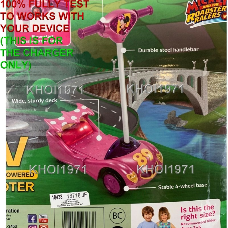 WALL charger AC adapter FOR 18438 HUFFY Scooter Disney Minnie Mouse ride on