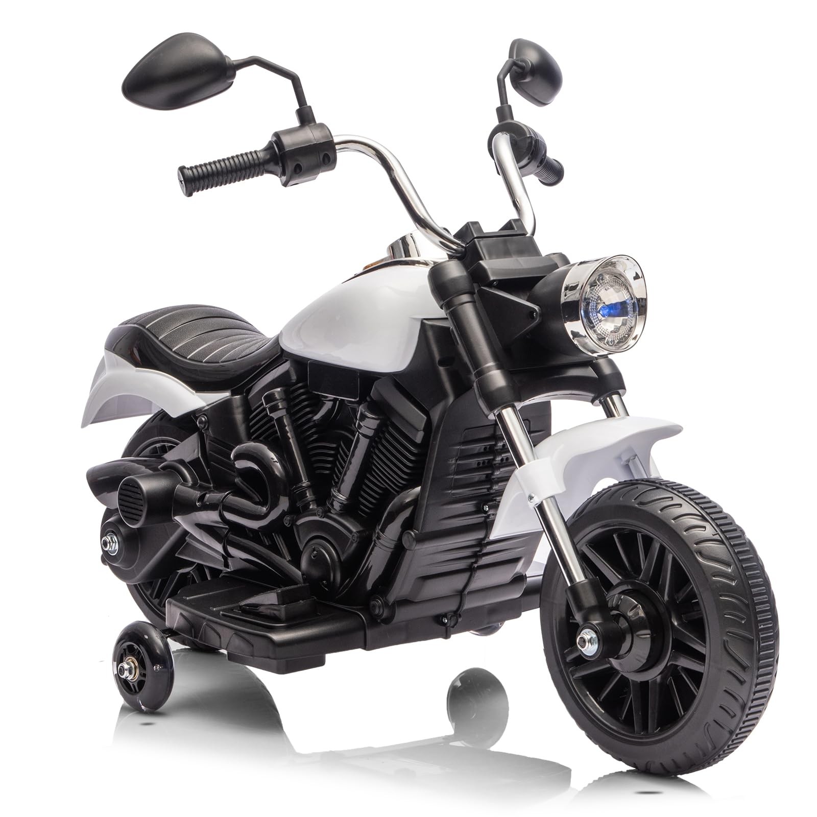 Kids Motorcycle,12V Electric Motorcycle,Ride On Motorcycle w/Training Wheels