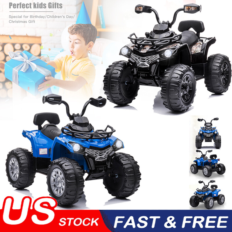 12V Kids Electric 4-Wheeler ATV Quad 2 Speeds Ride On Car w/MP3 & LED Lights US