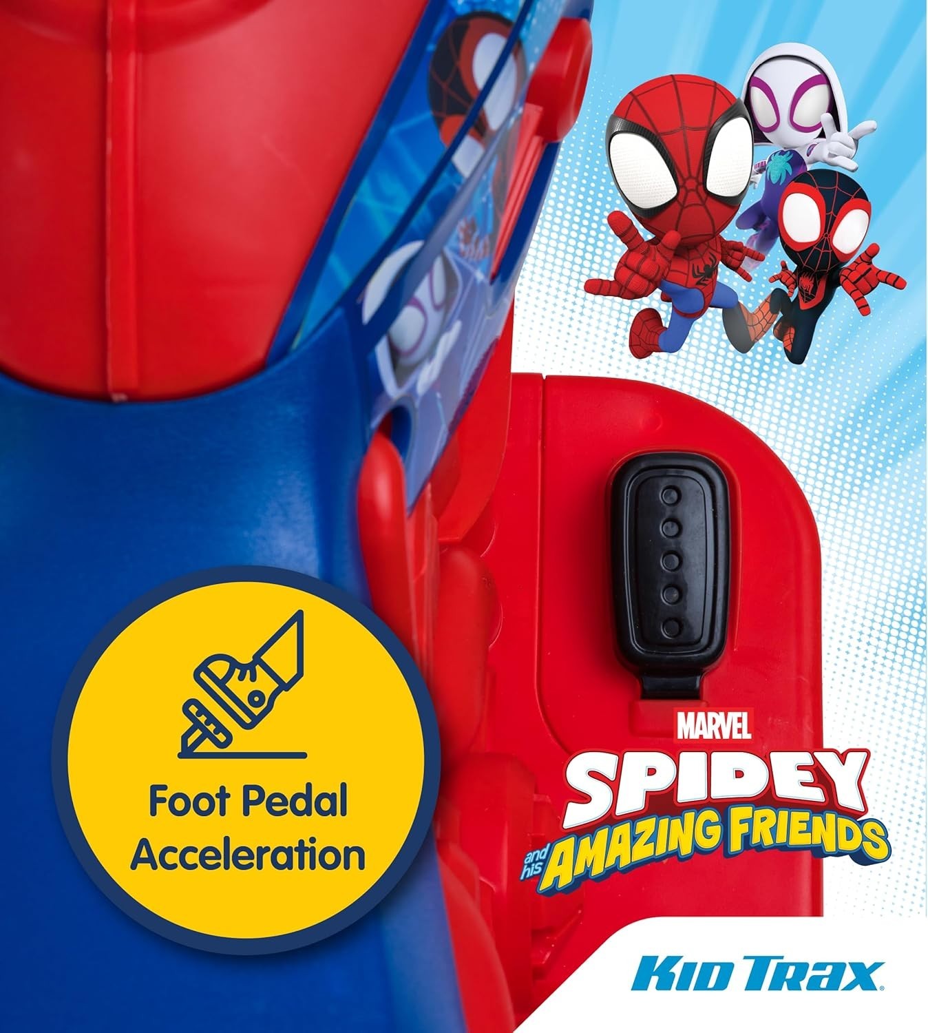 Kid Trax 6V Marvel Spiderman Disney Junior Toddler Bike – Ride On Toys, Kids Bik