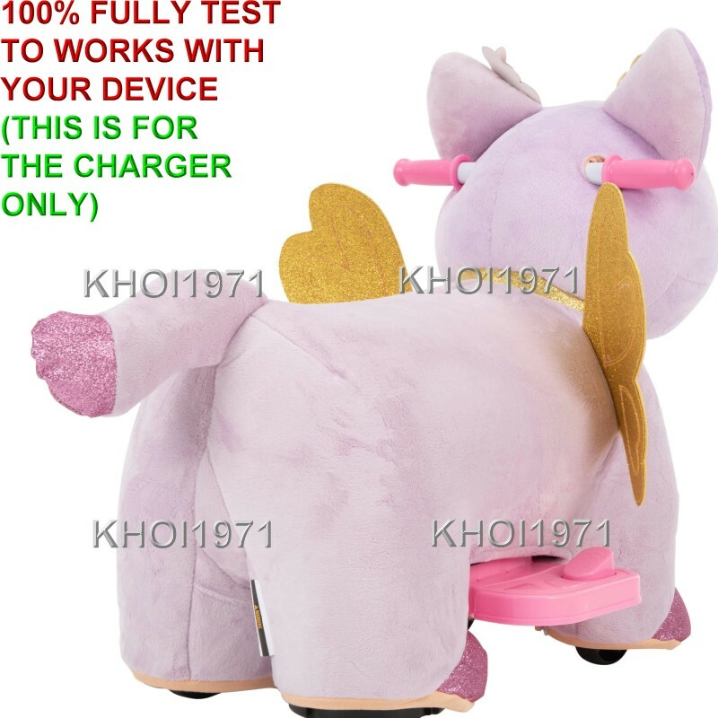WALL charger AC adapter for HUFFY Unicorn Kitten Plush 6V BATTERY ride-on 19059