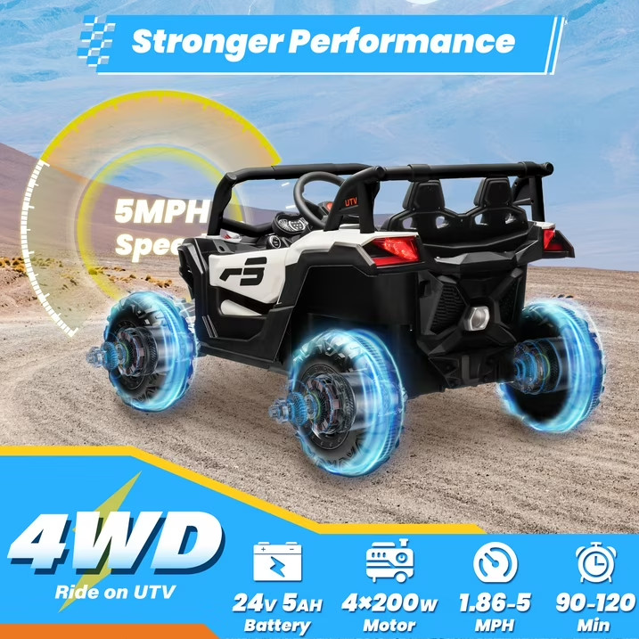 joyracer 24V Ride On Car for Kids W/Remote Control, Battery Powered Off