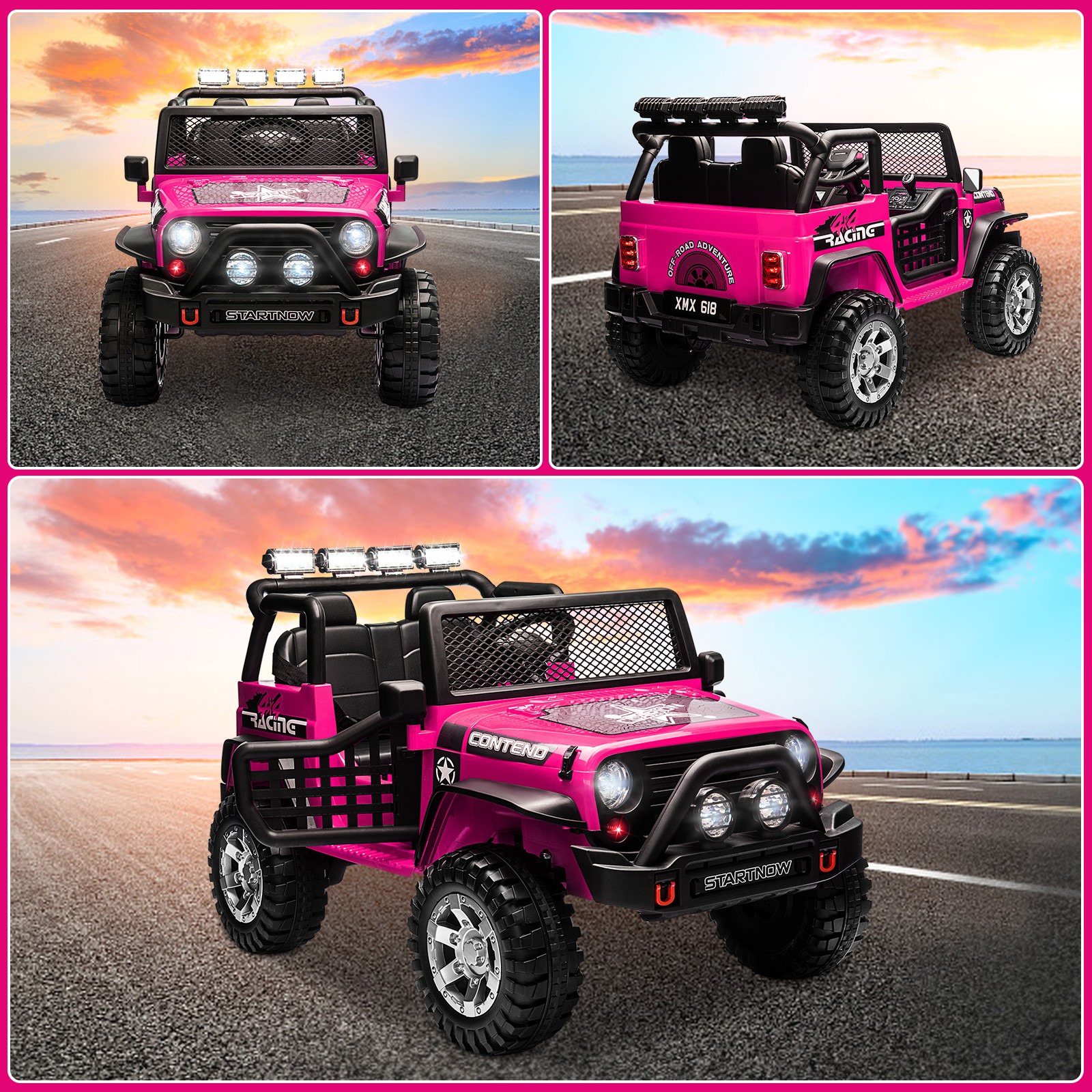 12V Kids Ride On Electric Car Truck Jeep 2 Seater Vehicle Toy w/Remote Control