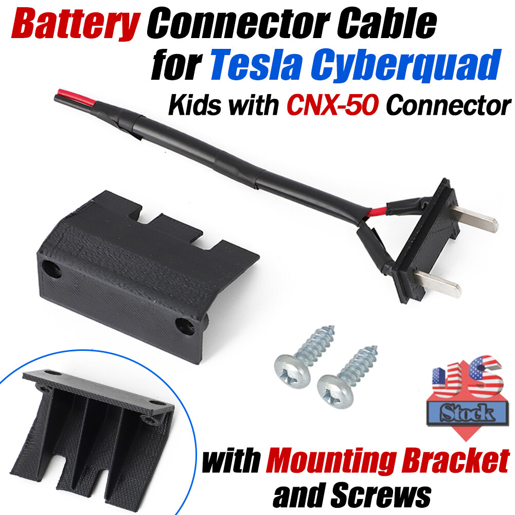 For Tesla Cyberquad for Kids Battery Kit CNX-50 DJ7021 Power Connector & Bracket