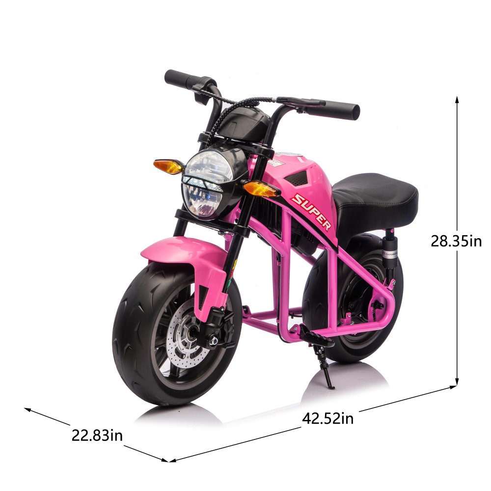 24V 300W Kids Ride On XL Electric Toy Muscle Motorcycle Hub Motor 14in EVA Wheel