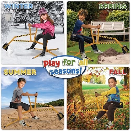 Kids Excavator Ride-On Toy – 360° Rotating Sand Digger for Beach & Sandbox Fun