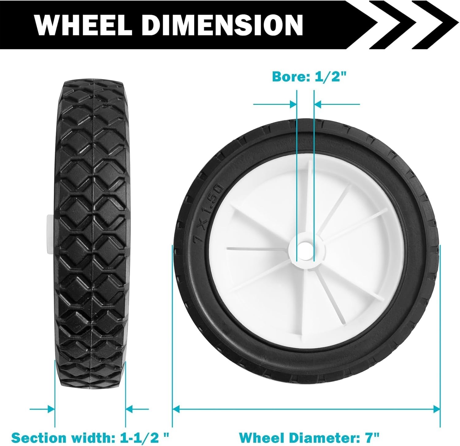 7″ Oregon 72-107 Replacement Wheel Set