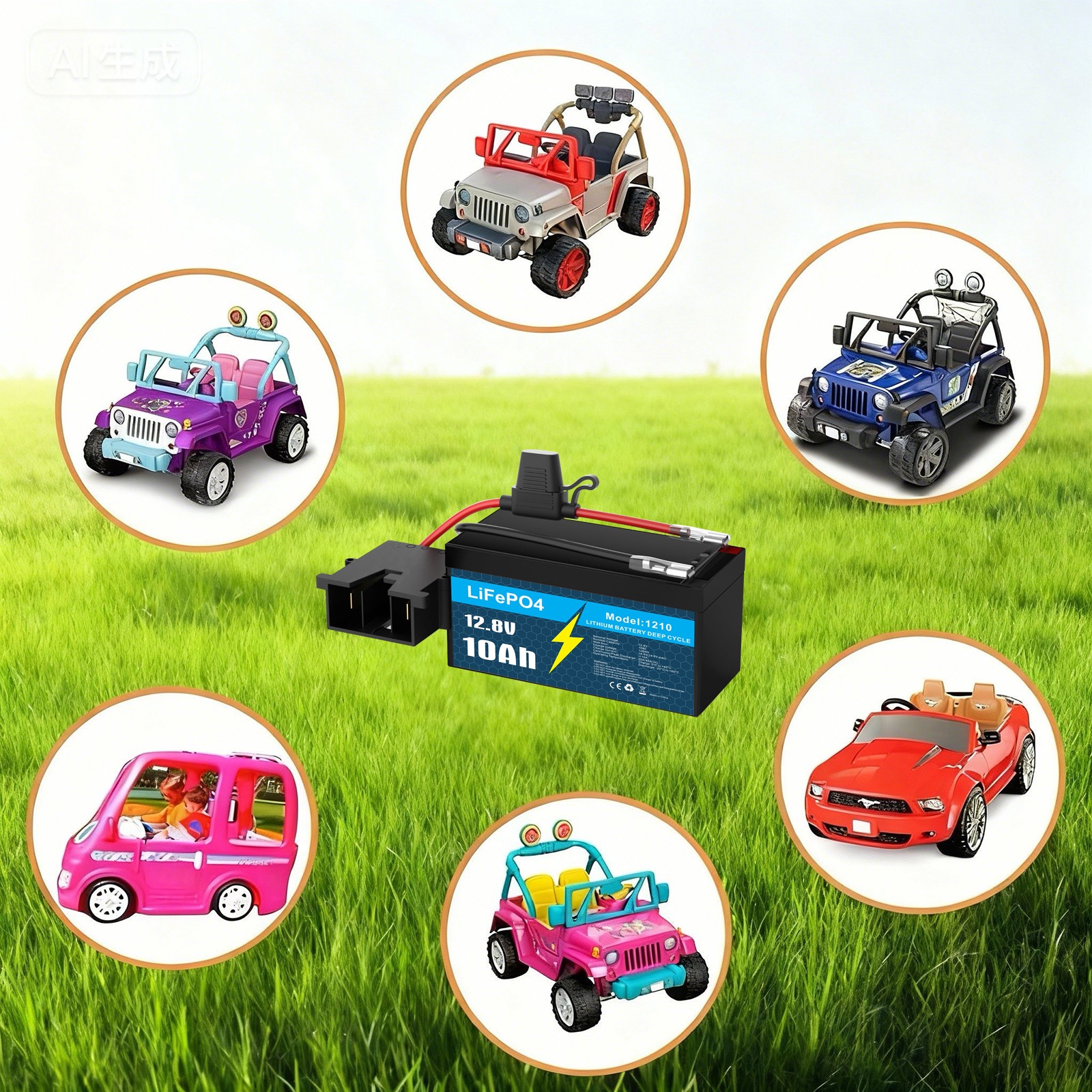 12V 10Ah LiFePO4 Battery for Fisher-Price 12 Volt Power Wheels Ride-On Vehicles