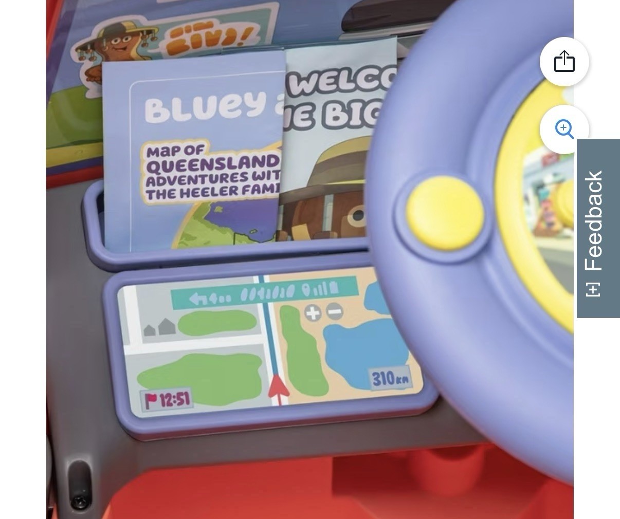 12v Bluey Battery Operated Ride-On Car, Headlights, Music, 1-3 Years