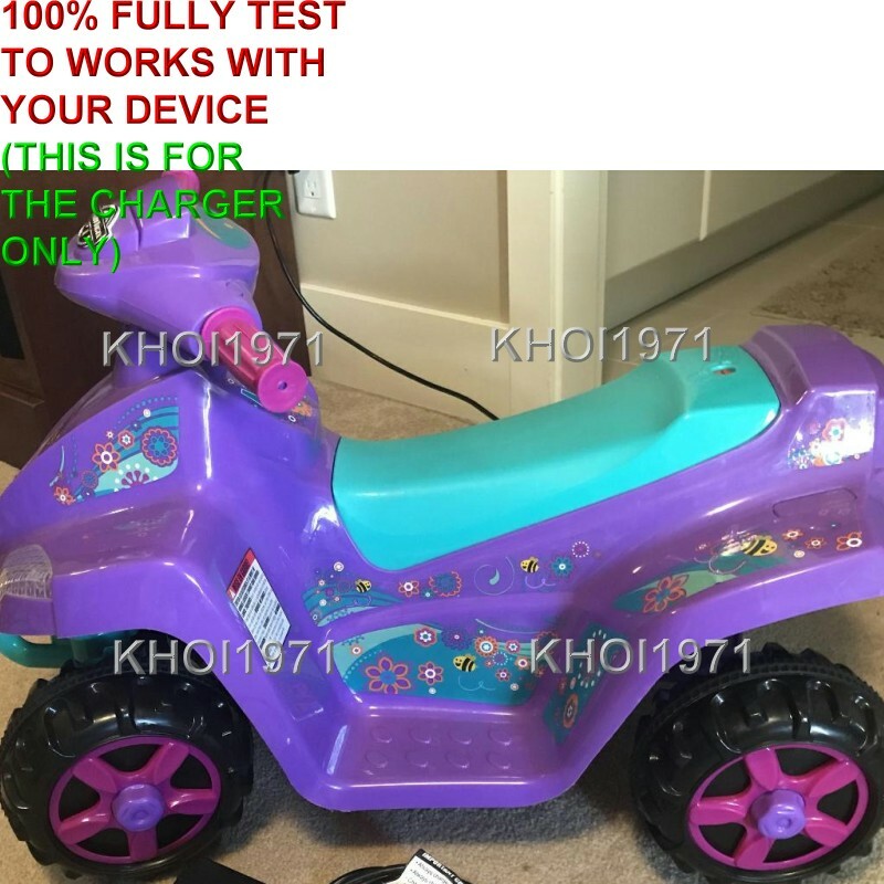 WALL charger AC adapter for KID TRAX MOTO Disney QUAD 6V battery ride on car
