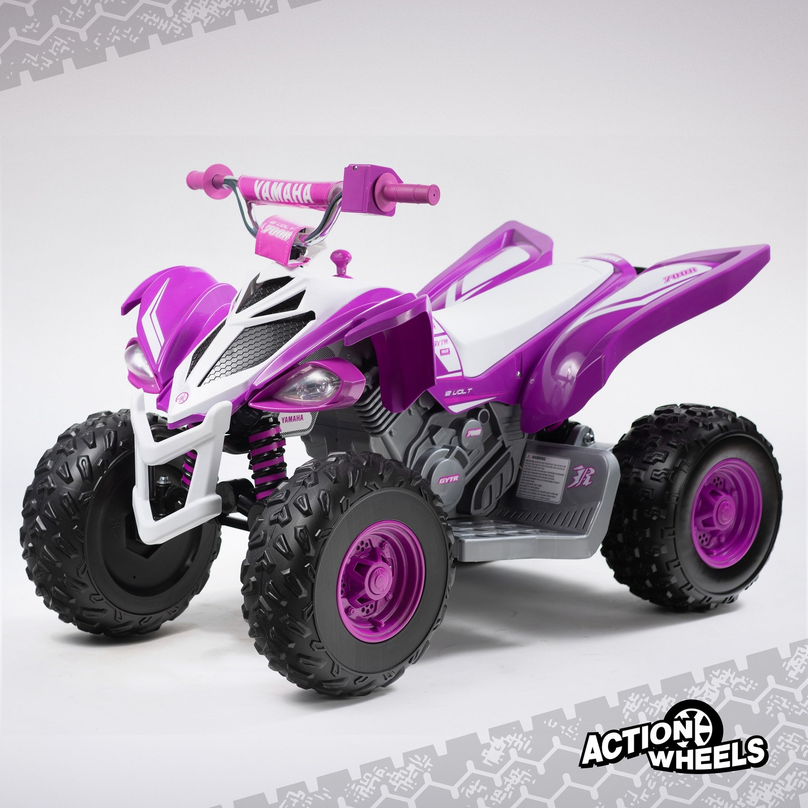 Raptor ATV 12-Volt Battery-Powered Ride-On ATV – Purple and White for Girls Ages