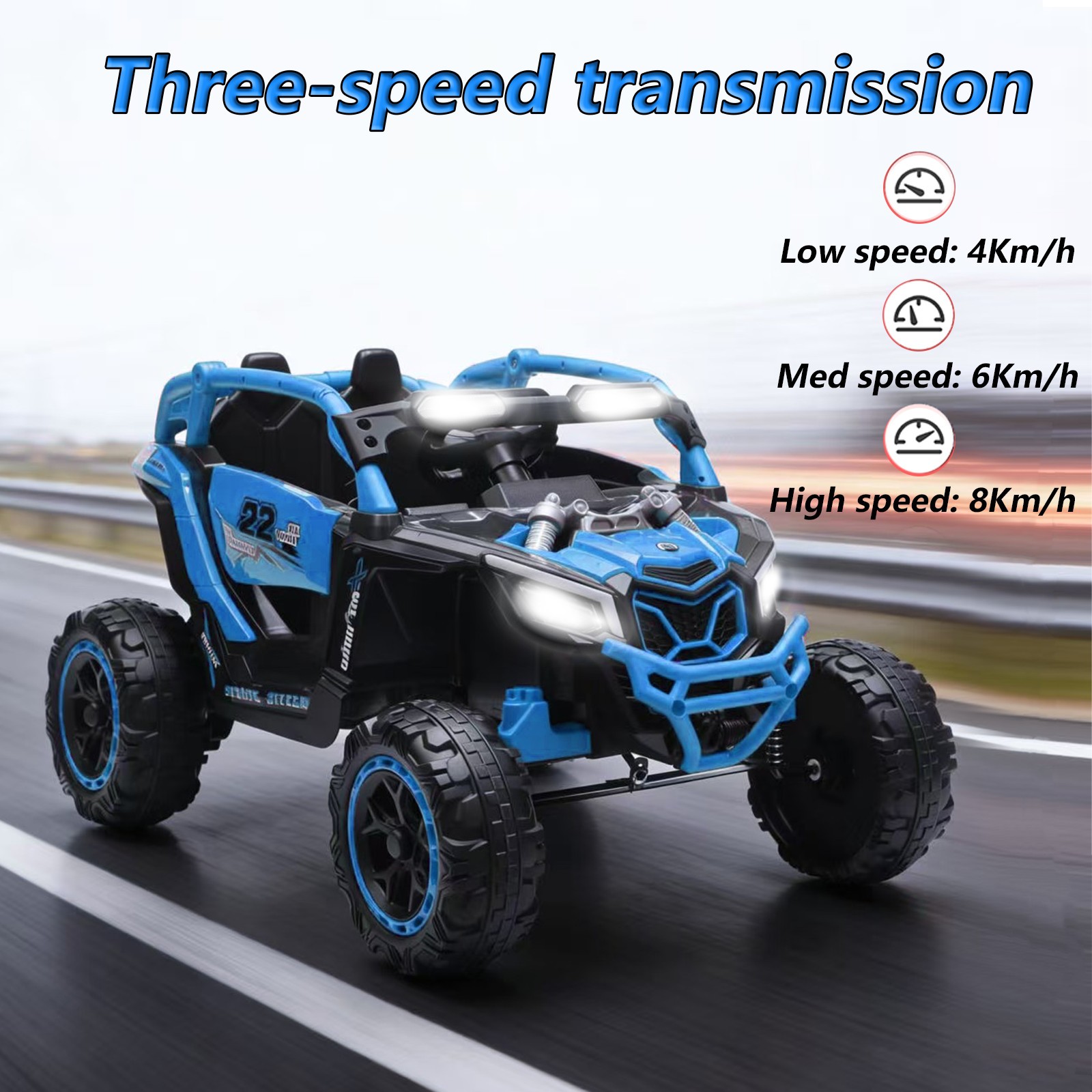 24V Kids Ride on UTV Car 2 Seater Off-Road Electric Truck Power Wheels W/ Remote