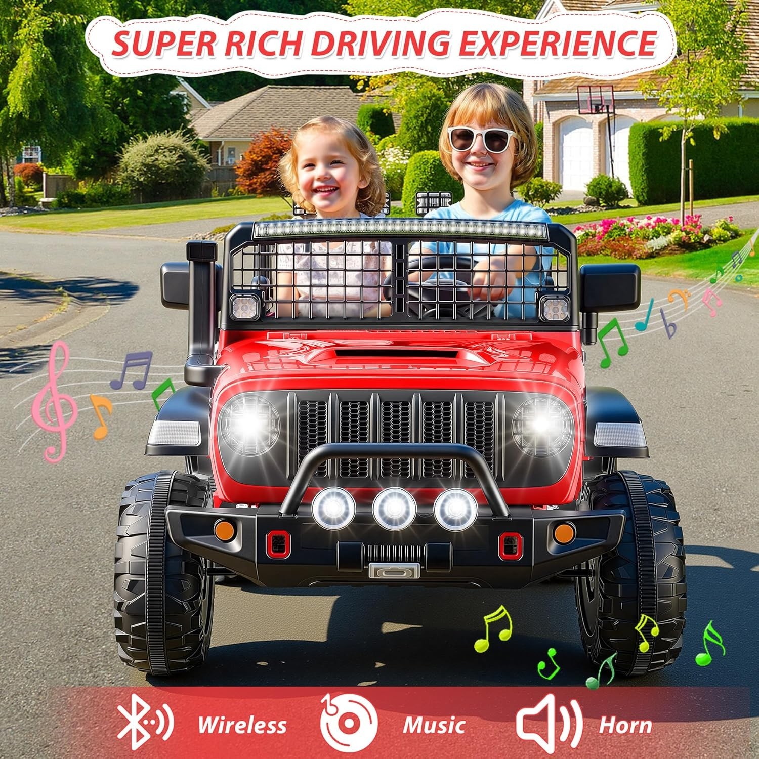 Ride on Car for Kids 24V Electric SUV w/Remote Control, 2x200W Motor Bluetooth🎁