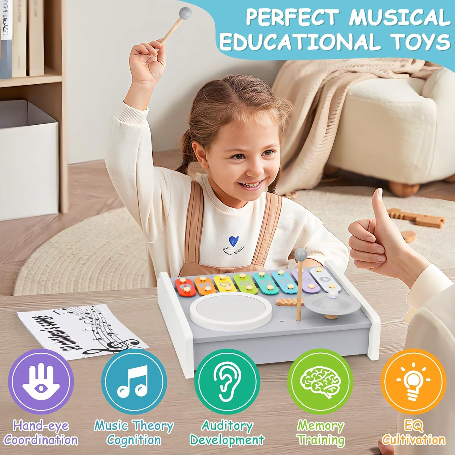 2-In-1 Scooters & 5 in 1Kids Drum Set