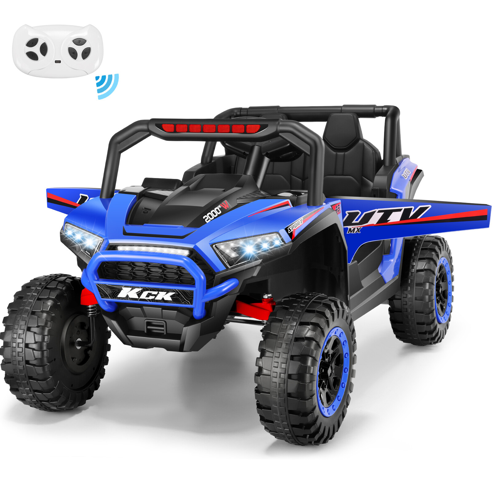 24V Ride on UTV Car 2 Seaters Off-Road Kids Electric Vehicle Bluetooth, 3 Speeds