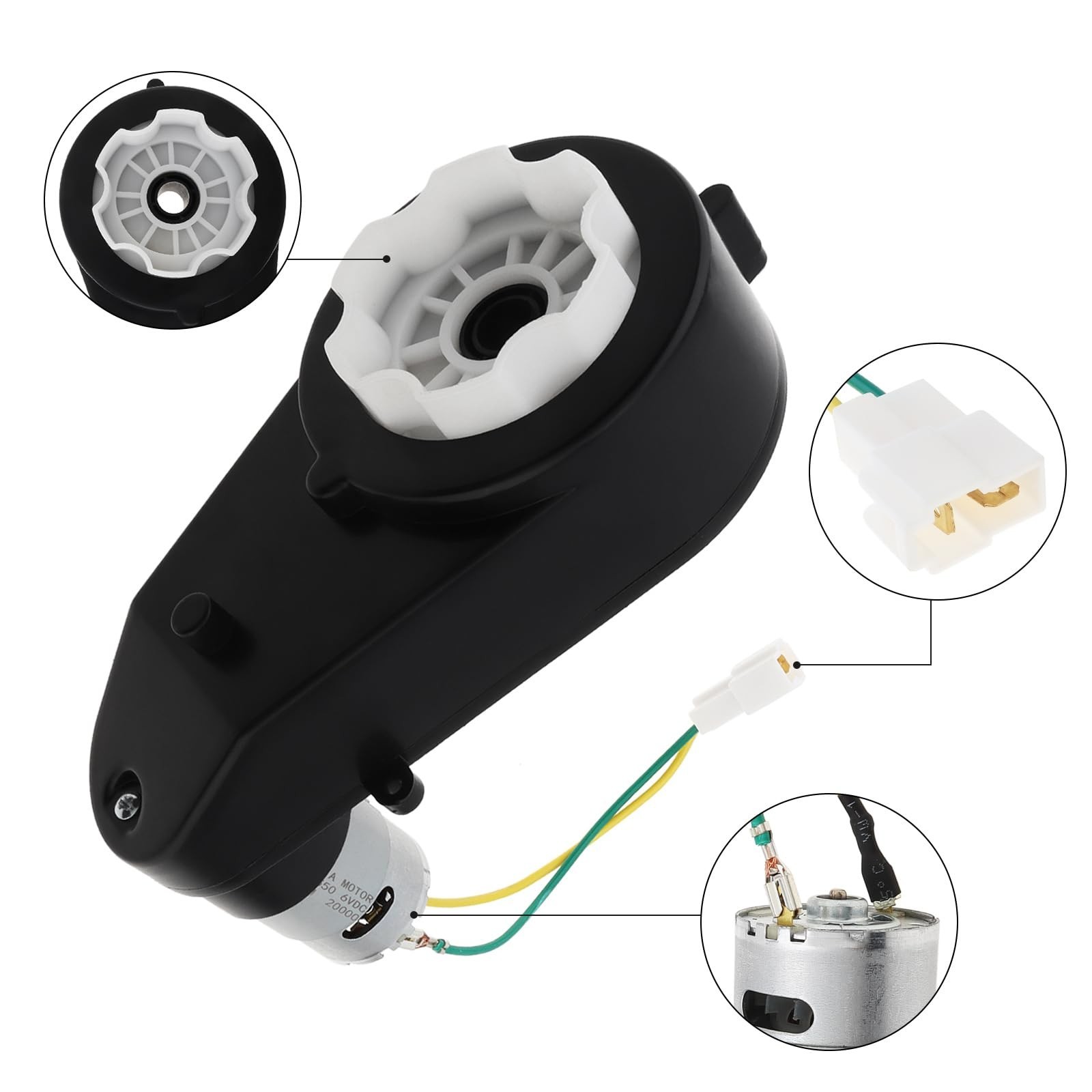 2Pcs 24V DC Motor 18000RPM High Torque Gearbox for Ride On Cars & RC Vehicles