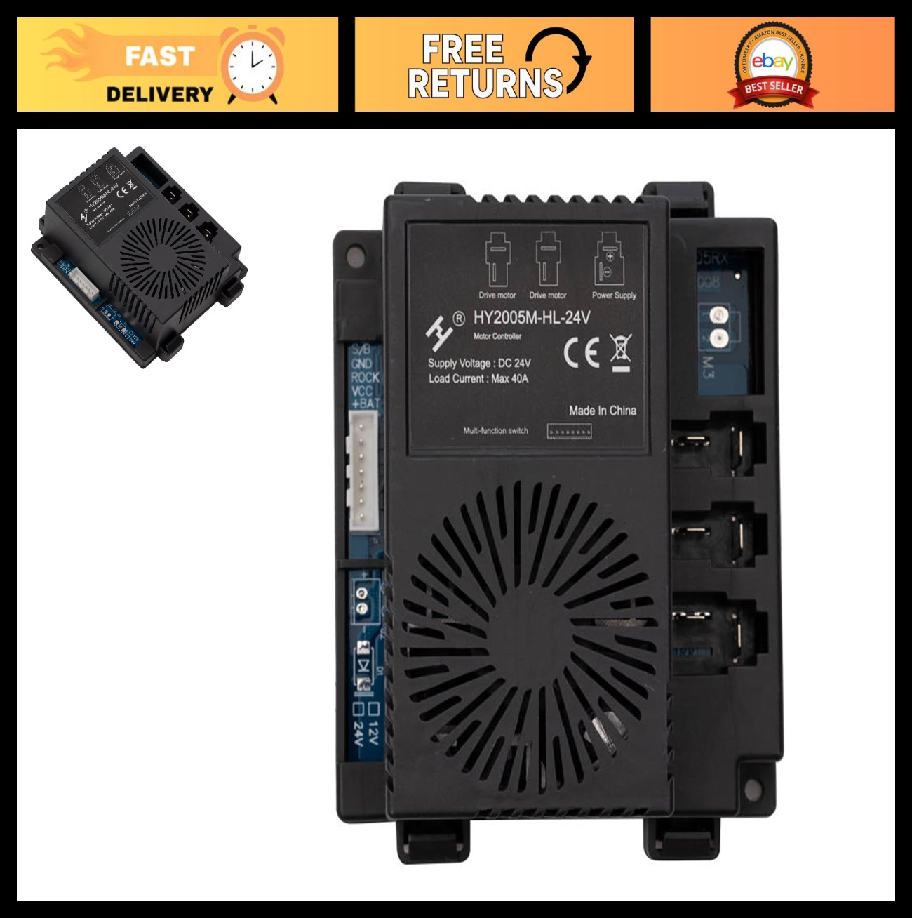 24V Kids Electric Ride On Car Control Box Accessories – Replacement Parts for Ch