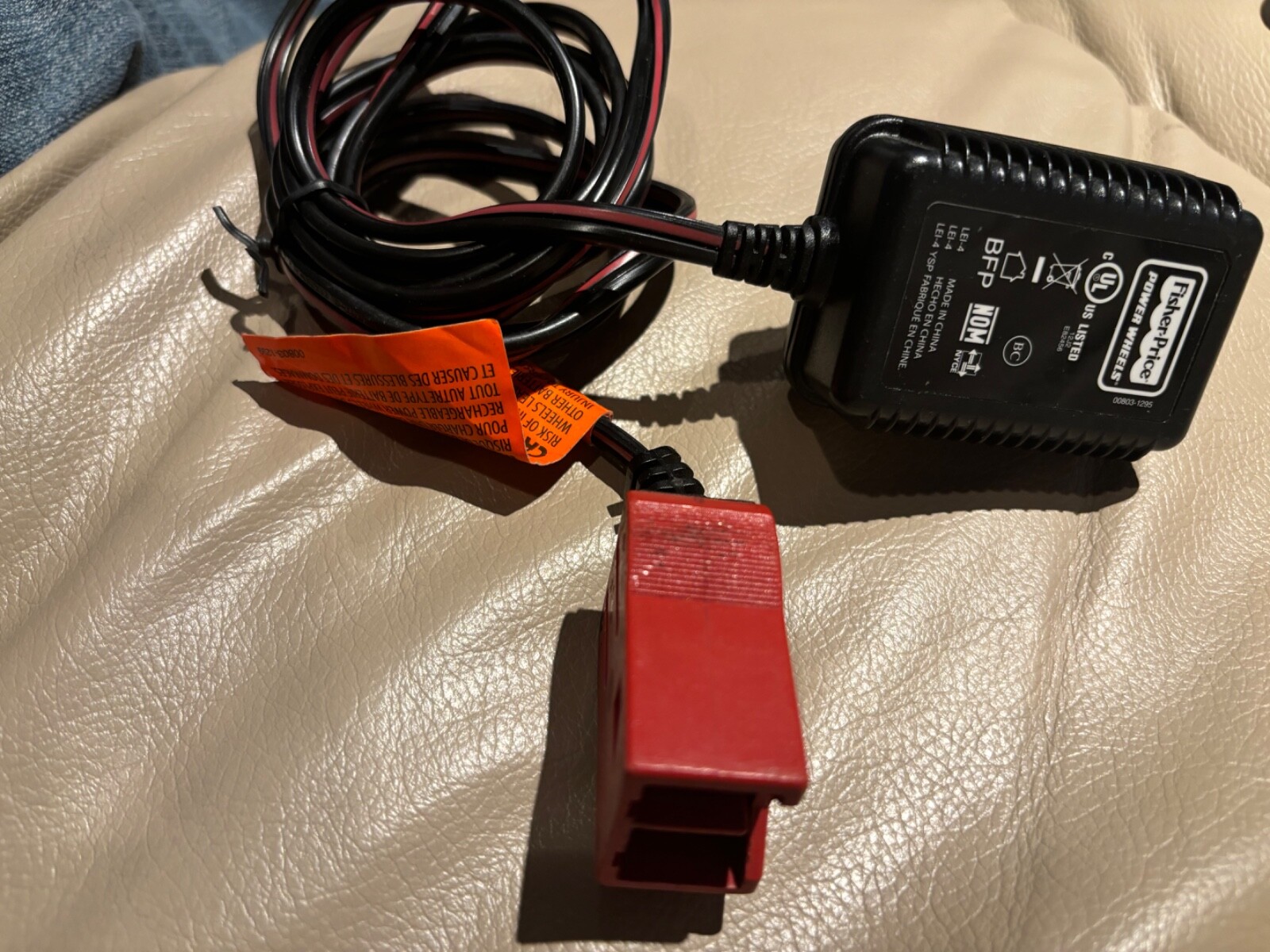 Power Wheels 6 Volt Charger 00801-0712 RED 6v Battery Genuine Fisher Price
