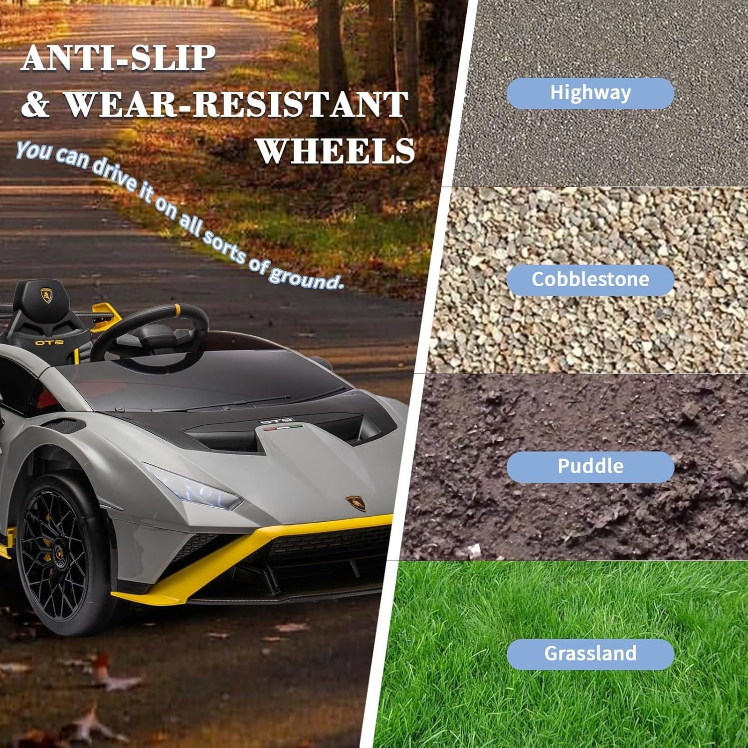 24V Licensed Lamborghini Kids Ride on Car Electric Drift Car W/Remote 360° Spin
