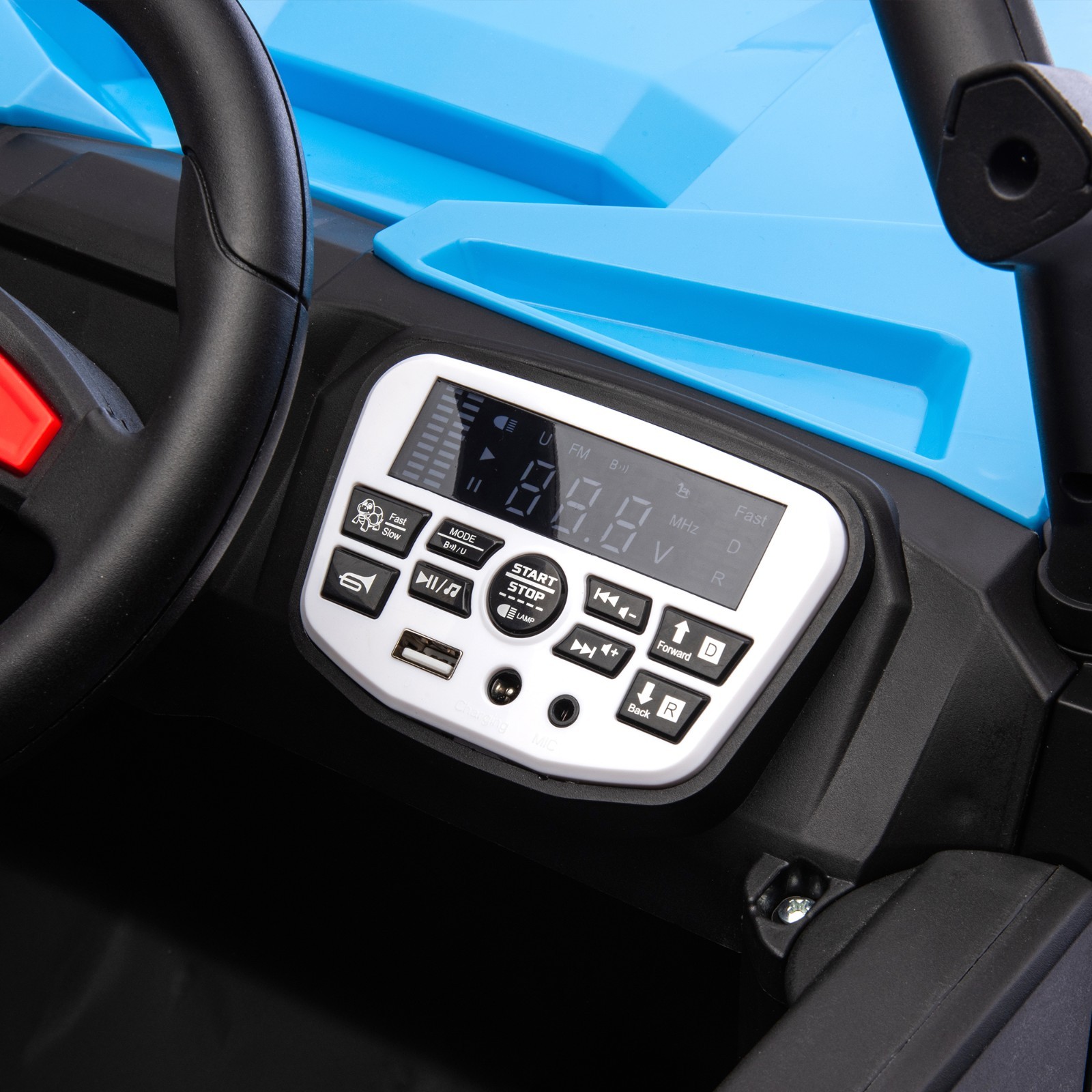 24V 400W Electric Ride on UTV Car Toys Power Wheels for Kids 3-5 W/ Remote, Blue