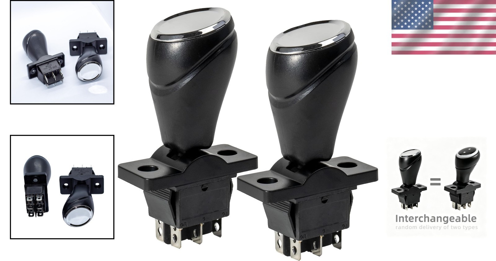 2Pcs Children’s Electric Bumper Car Joystick – 360° Rotating & Automatic Reset