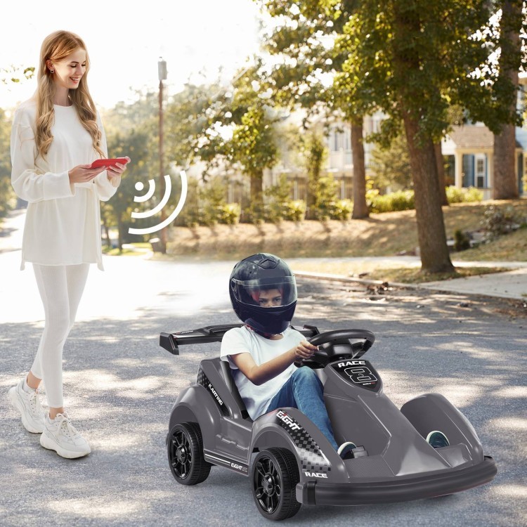 Kids 6V Electric Ride On Go Kart w/ Parent Remote Control Seatbelt Music