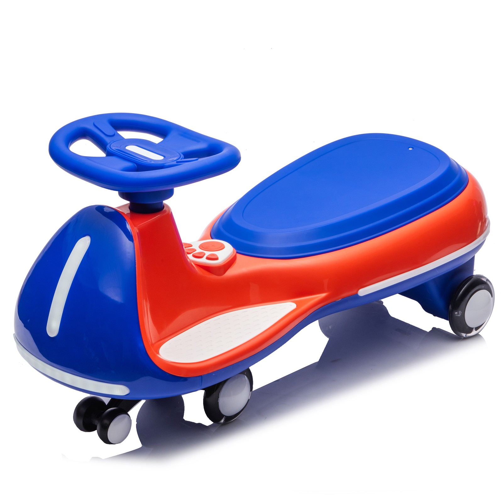12V Electric Wiggle Car For Kids 3-8 Ride On Toy LED Lights Bluetooth Music 5MPH