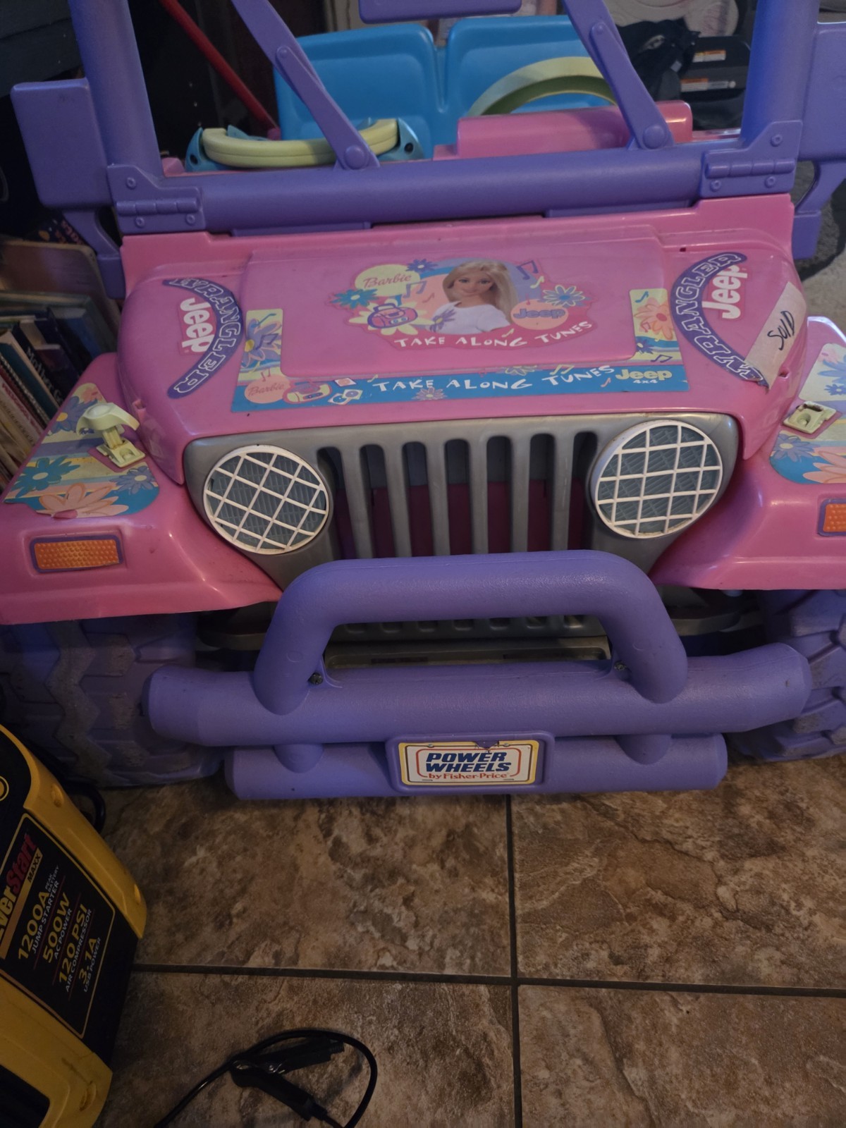 Barbie Jeep Power Wheele -Needs Battery