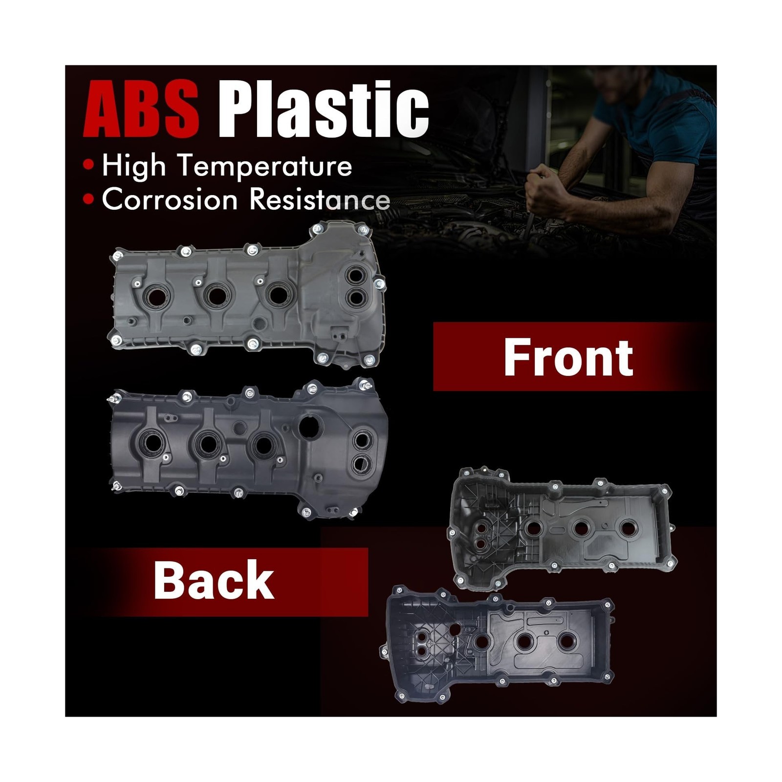 MITZONE Valve Cover Set Compatible with Ford Edge Explorer F-150 Flex Mustang…