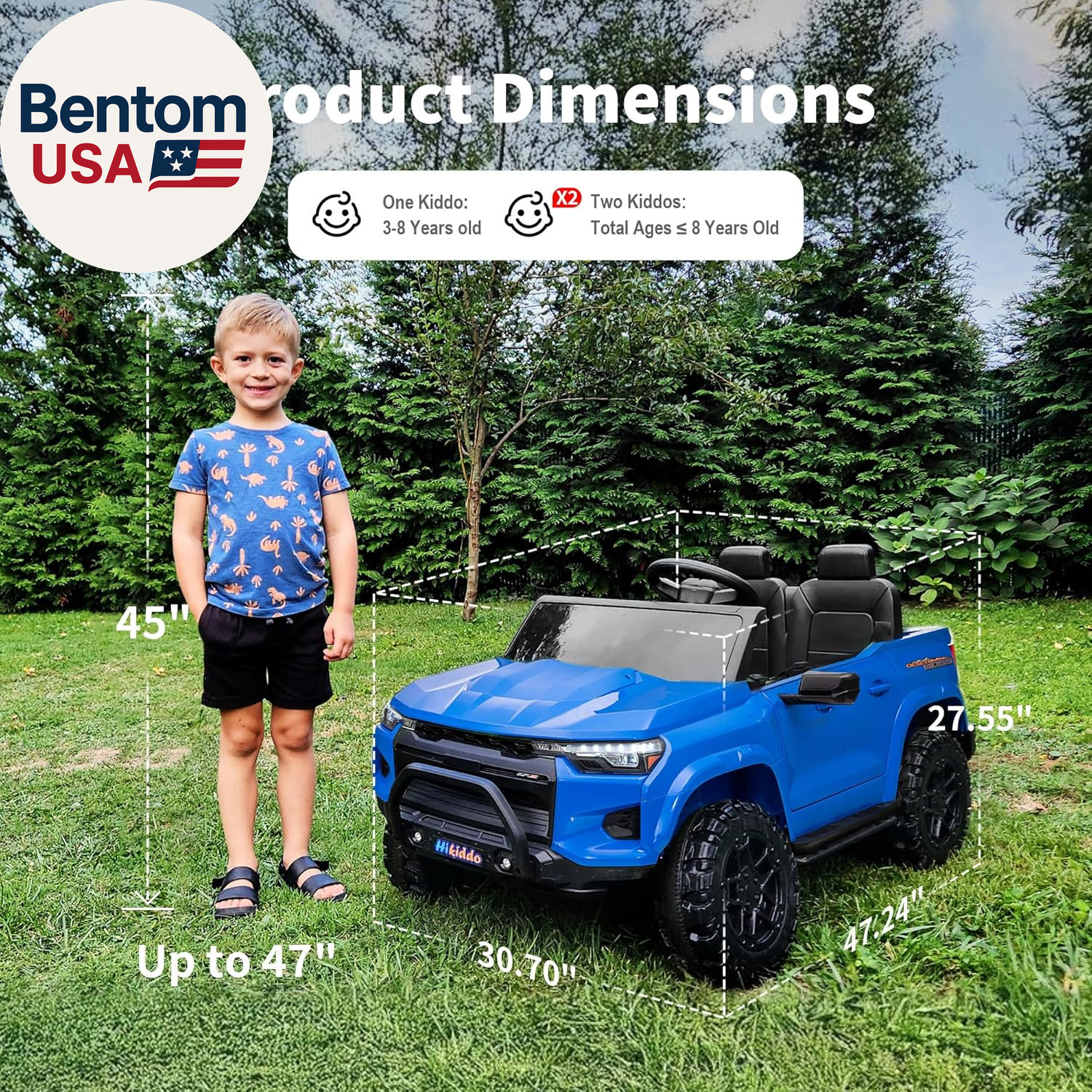 24V 10Ah Ride on Toy for Big Kids, 4X4 2 Seater Electric Kids SUV Car to Drive w
