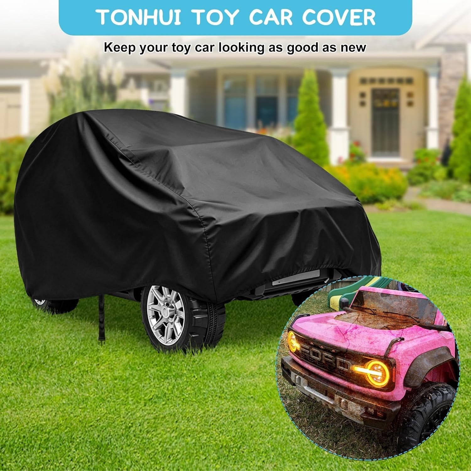 Kids Waterproof Toy Car Cover – Complete UV & Weather Protection – 52″ x 24″