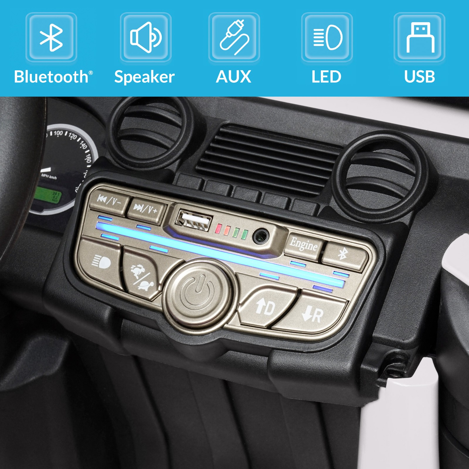 Kidzone 12V Electric Ride On Car SUV Toy w/Remote Control