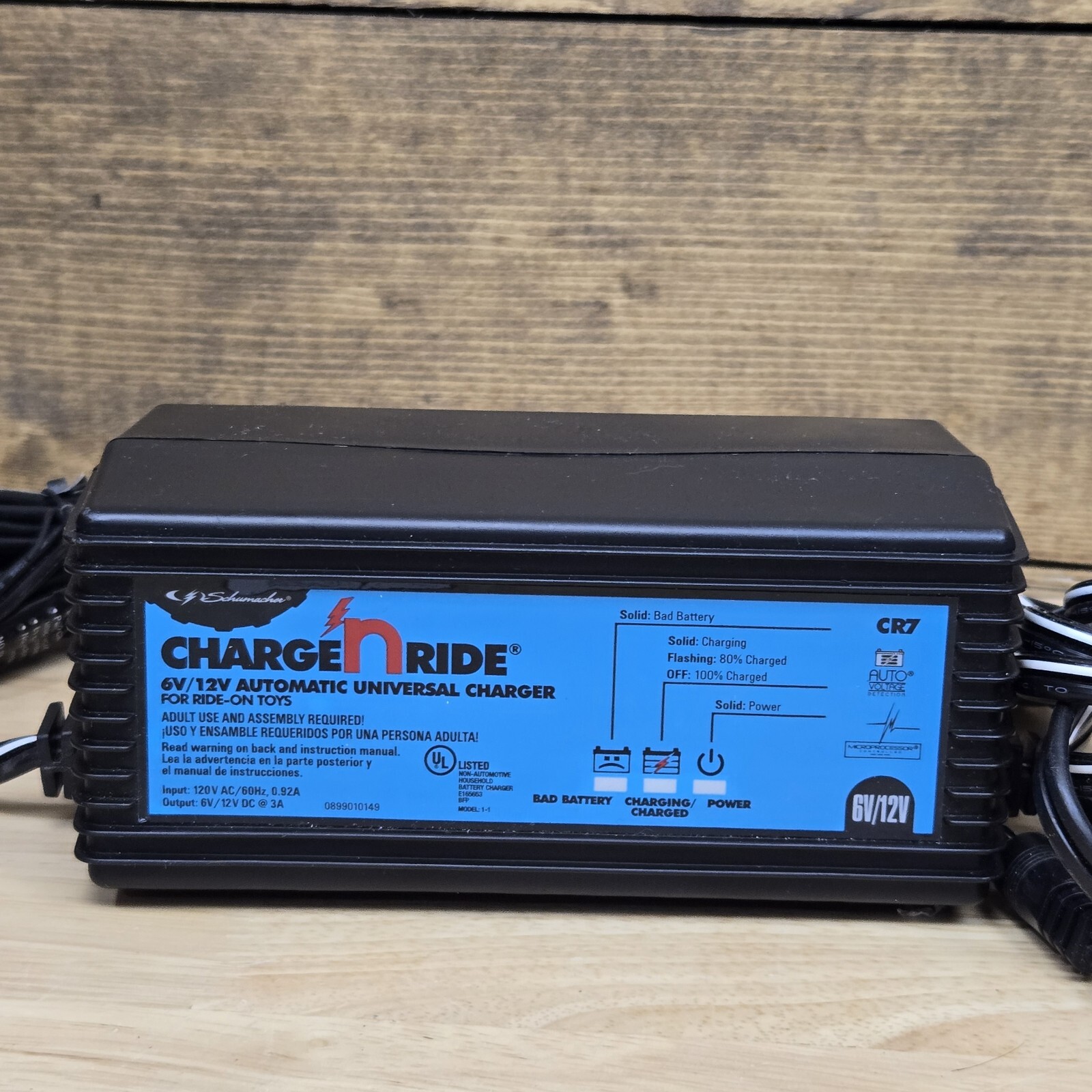 Schumacher CR-7 Charge ‘n Ride 6/12V Universal Battery Charger Perego,Razor