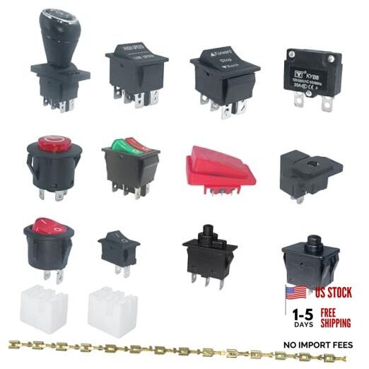 14PCS Set of Switch Kit for Power Wheels Kid’s Ride on Toys Replacement Parts,