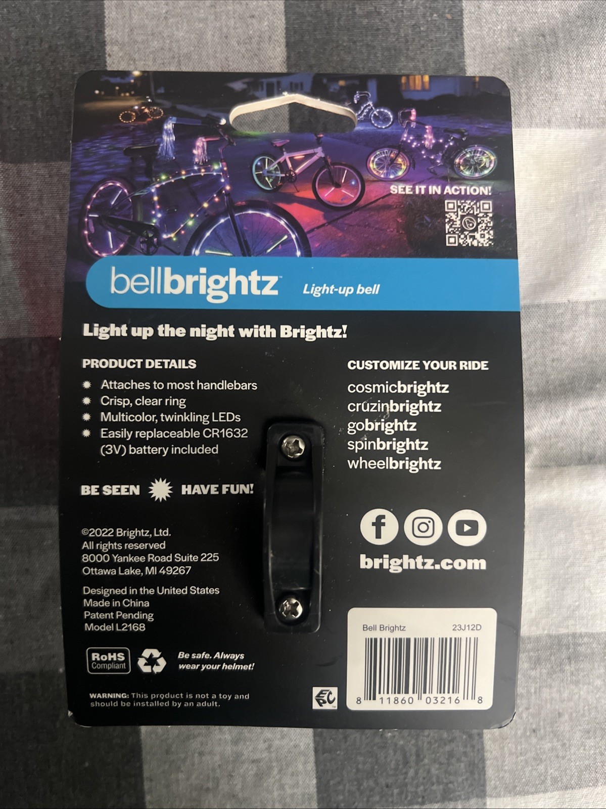BRIGHTZ BellBrightz Blue Color Changing Battery Powered LED Lights L2168
