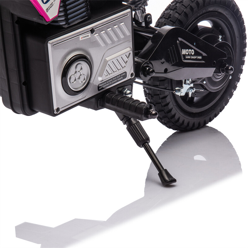 24V Kid Ride On Electric Toy Motocross Motorcycle 200W 3.1-9.32MPH for Aged 5-15