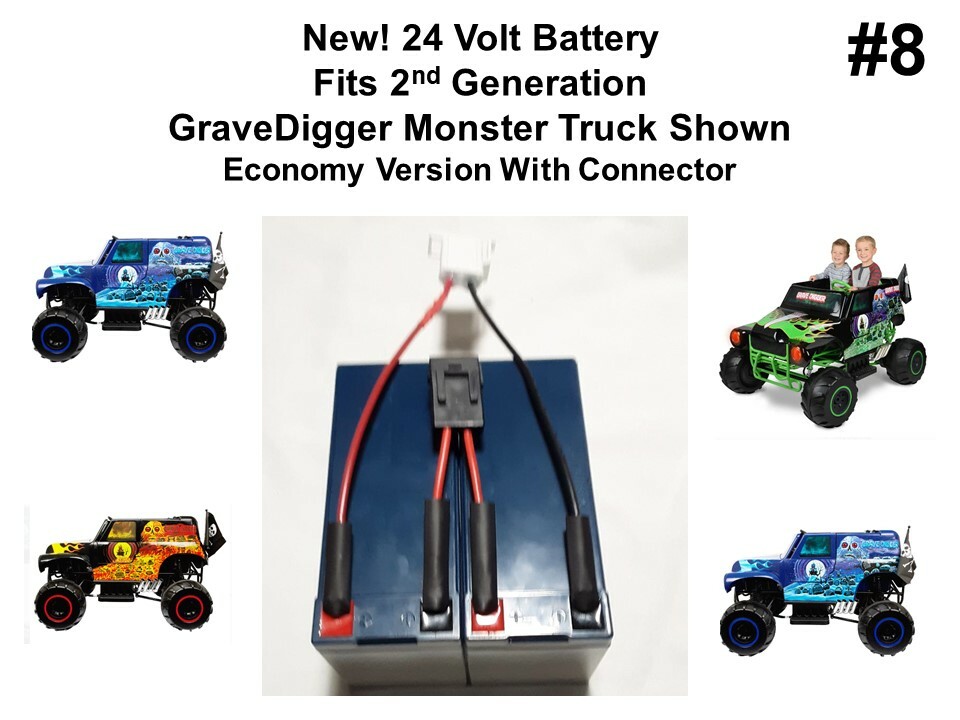 24V ECONOMY Battery for the Power Wheels Grave Digger PLUG AND PLAY VERSION #8