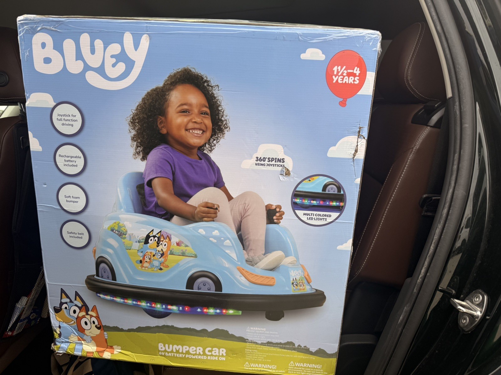 Bluey by 6V Bumper Car Ride on Toy for Children BRAND NEW IN BOX NEVER OPENED