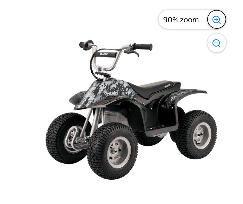 Razor Dirt Quad 24v Power Ride-on, 12” Knobby Tires, Up To 8 Mph, Electric 4