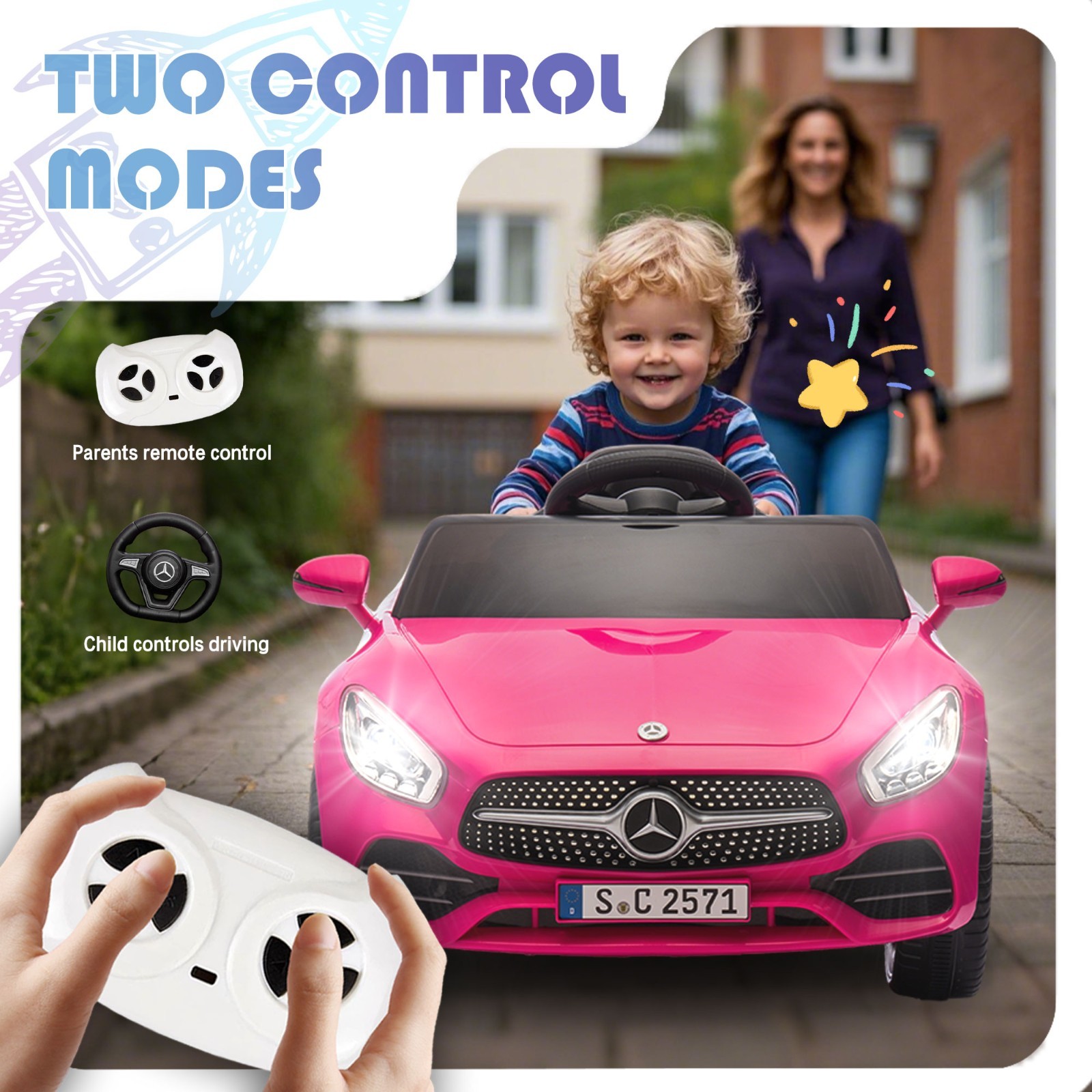 12V Kids Electric Car Truck Ride on Toys w/Remote, Power Wheels for Girls Boys