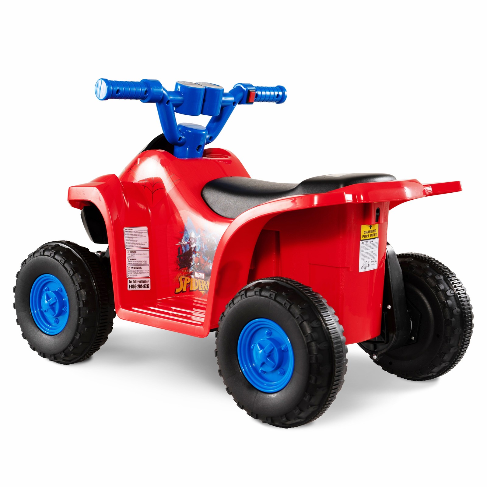 Kids ATV Ride On Car Spiderman Design 6V Rechargeable Battery Ideal Gift NEW