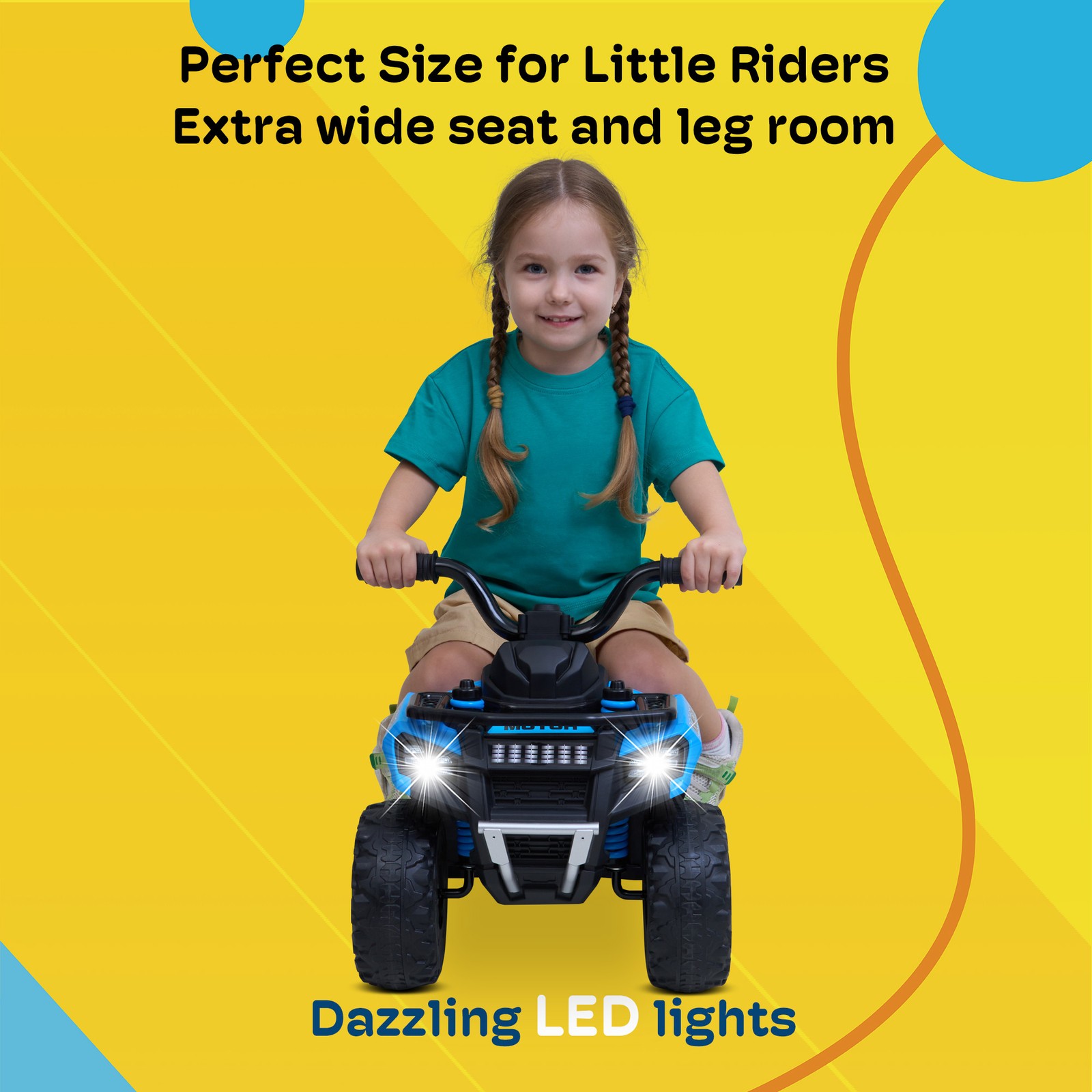 Kidzone Electric 6V Ride on ATV for Toddlers Safe Speed 1.5-2 km/h
