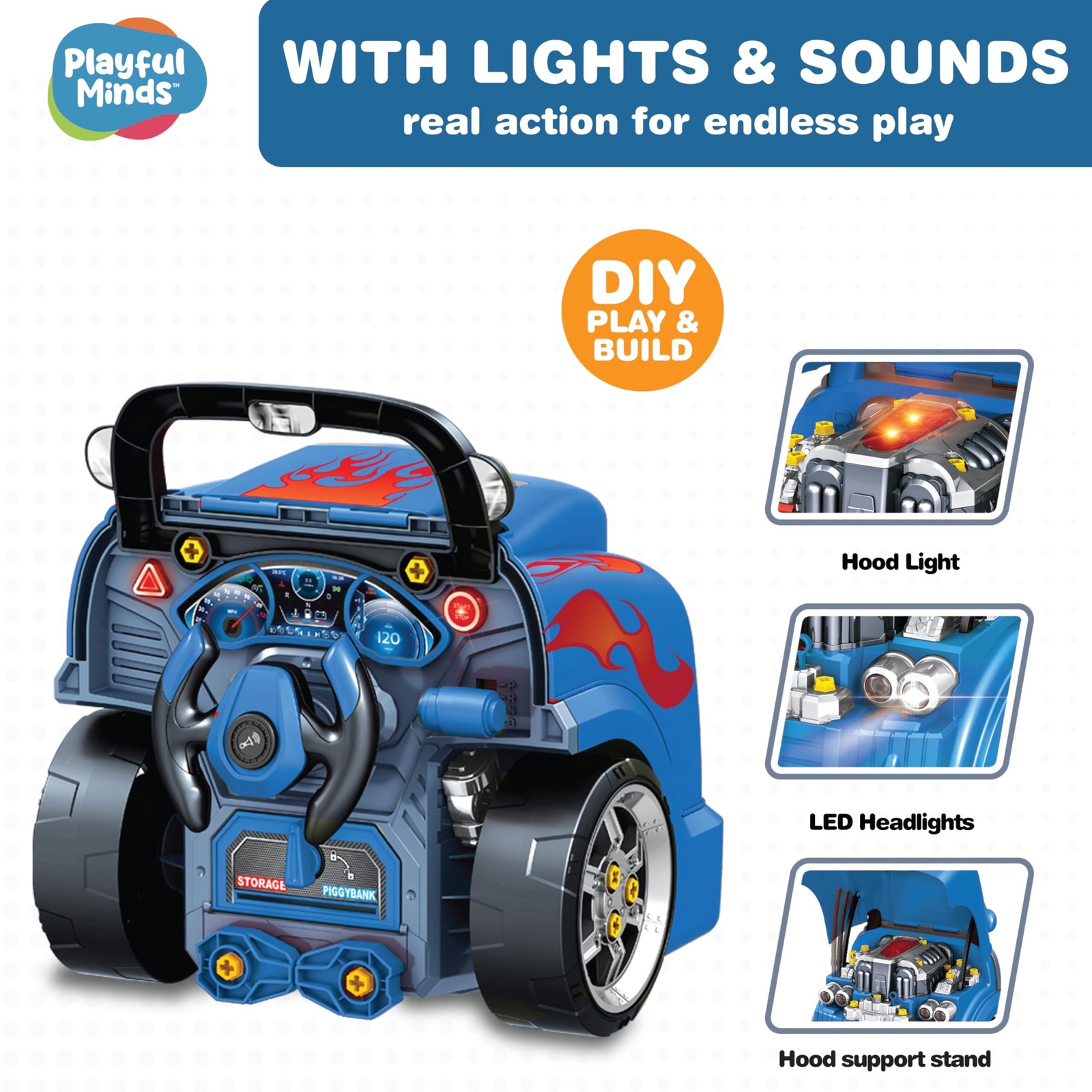 Interactive Large Truck Engine Toy for Kids – Complete Mechanic Repair Kit