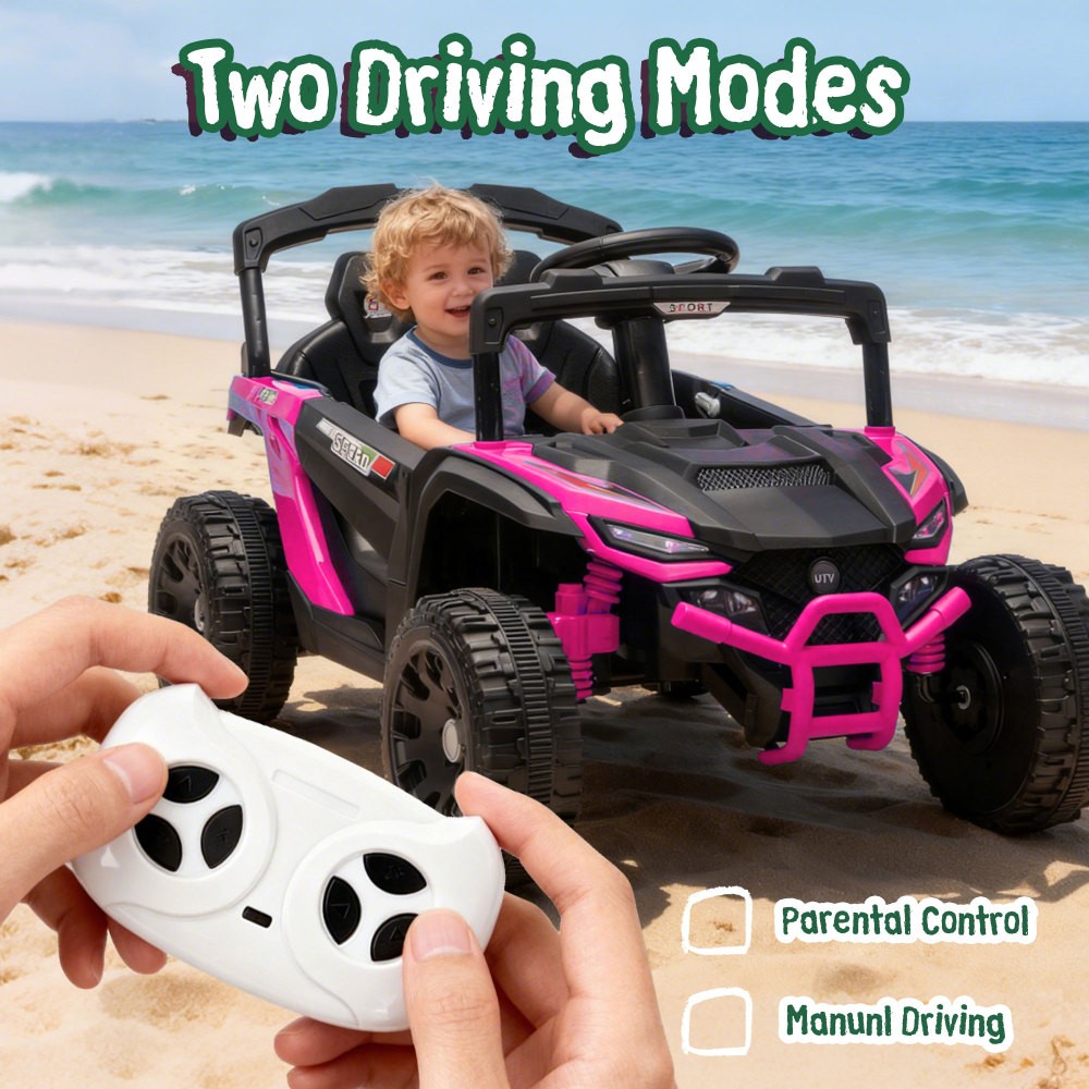 24V Kids Electric , 2.4G Parent Remote, 4-Wheel Suspension Anti-Collision Bar