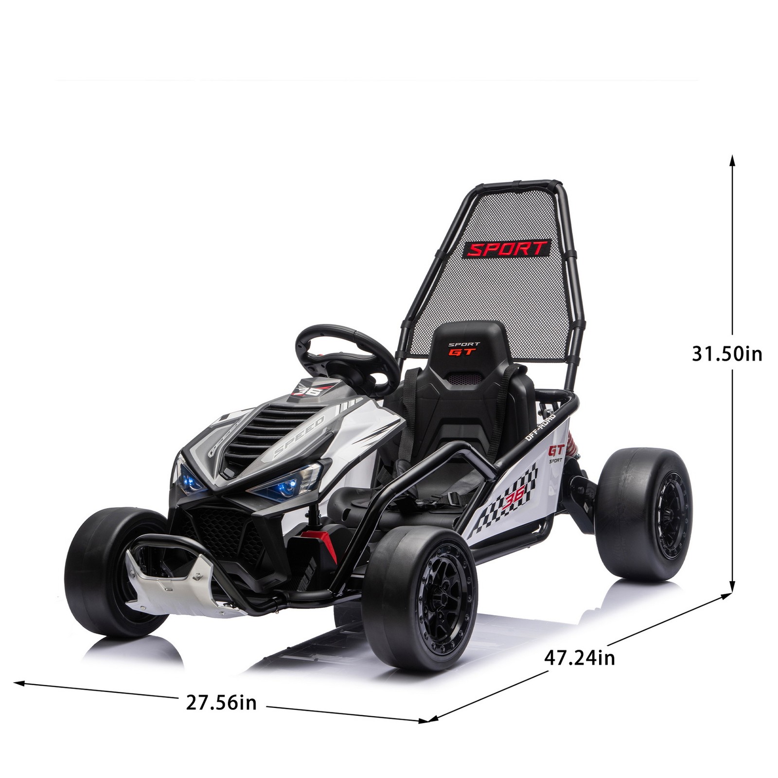 24V 400W 7Ah Sports Go Kart Kids Ride on Drift Car Toy EVA Tires Rear Suspension