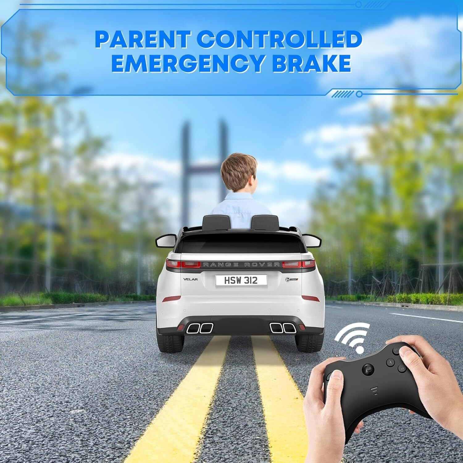 Safety Seatbelt Equipped Kids Electric Car Land Rover Ride On Truck Toy Features