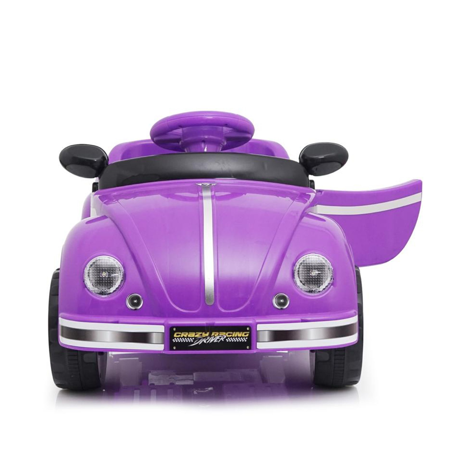 12V Kids Ride On Car Wheel LED USB & Bluetooth Suitable for Kids Aged 2-4 Purple