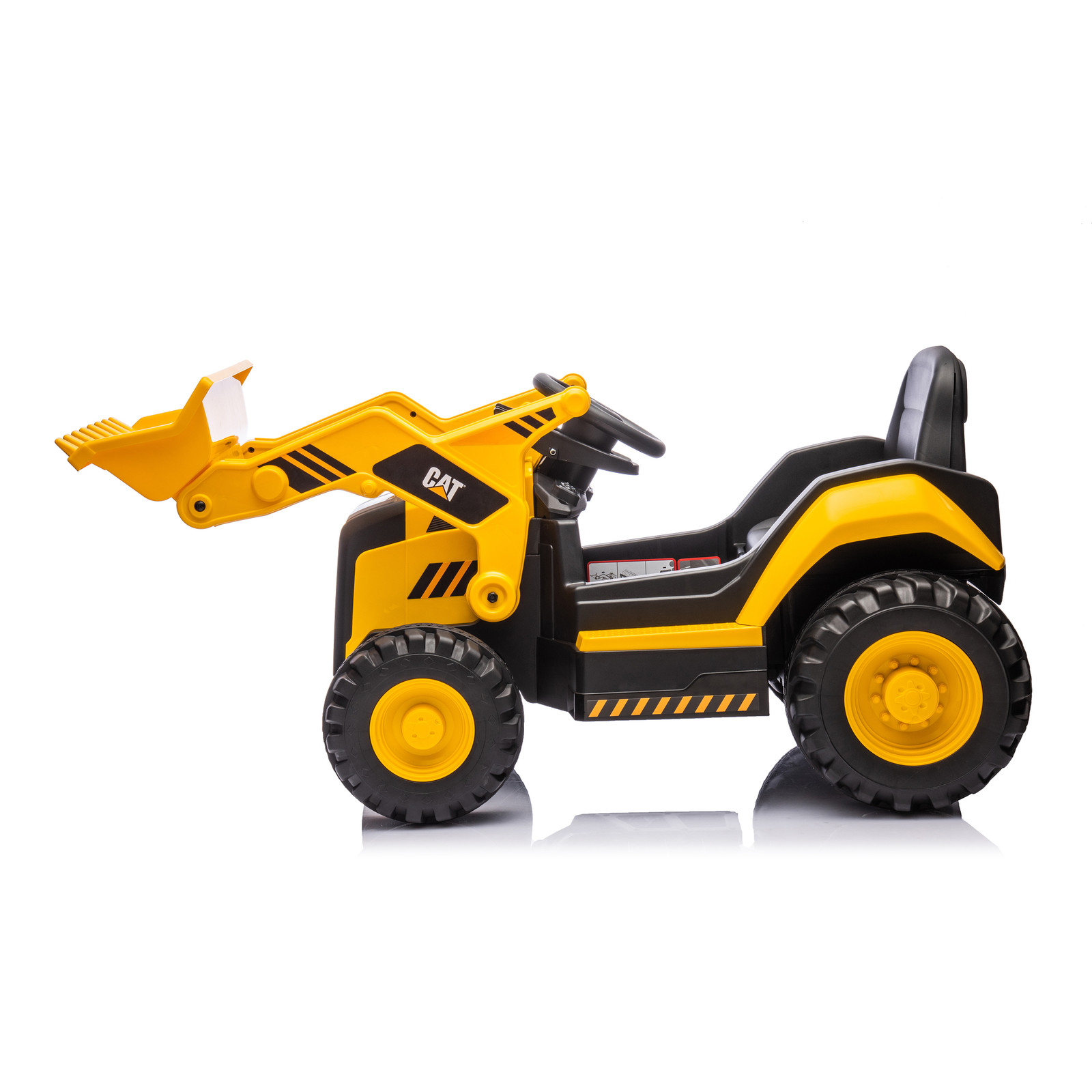 12V CAT Loader Kids Ride On Tractor Construction Car W/ Parental Remote Yellow